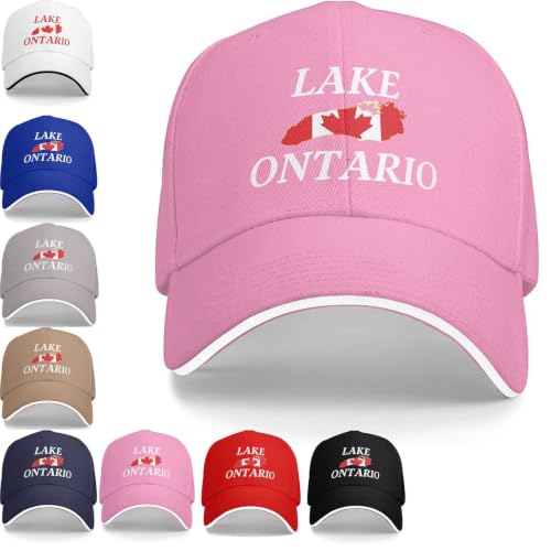 Lake Ontario Forever Heritage Cap, Lake Ontario Hat with Maple Leaf (#a7)