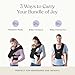 Ergobaby Embrace Baby Carrier Newborn to Toddler - Lightweight Ergonomic Baby Carriers - Cozy Essentials (7-25 Pounds), Ponte Knit, Pure Black