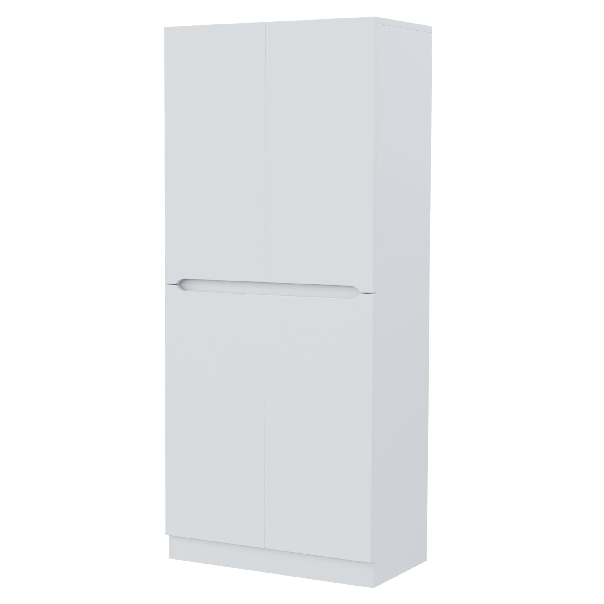 Armadio 70 × 40 × 170 cm, design a doppia porta con piccolo vano portaoggetti, bianco