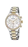 Gehäusedurchmesser: 36 mm Festina Damen Chronograph Quarz Uhr mit Edelstahl Armband F20402/1