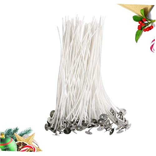 200 piezas de mechas para velas con base para manualidades miniatura 5