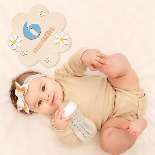 Image of TecoKart Baby Monthly Milestone Cards for New Born Photoshoot | Blue Baby Monthly Photoshoot Props for Milestone Memories