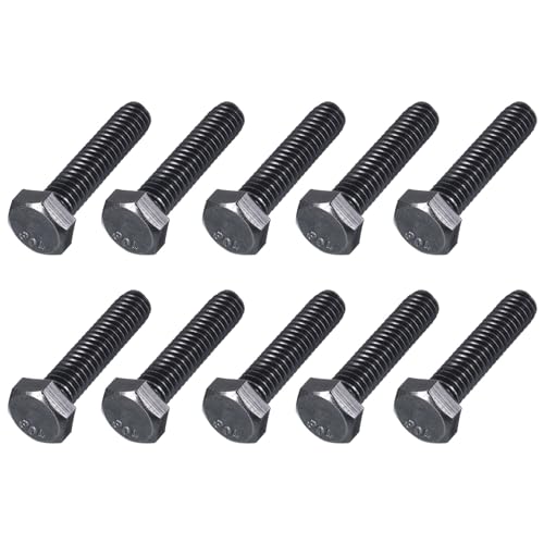 Image of METALLIXITY Hex Head Bolts (5 /16-18 x 1-1 /4 inch) 10Pcs, 304 Stainless Steel 18-8, Fully Threaded, External Hex Drive, Hex Head Screw Bolt, Black Oxide
