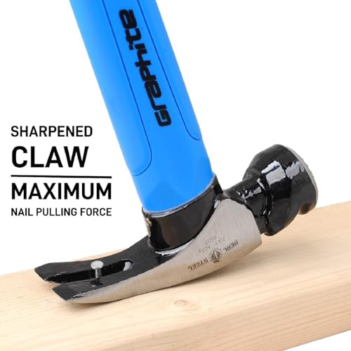 REAL STEEL Jacketed Graphite Magnetic 22 Oz Head Milled Face Framing Hammer with Straight Claw 0503 - Thumbnail 2