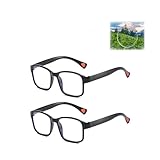 2 Stück Autozoom Lesebrille, Intelligente Zoom Lesebrille Herren Damen,Anti Blaulicht Brille, Automatische Lesebrille Brille mit Sehstärke, Gleitsichtbrille Smart Glasses, Fokusanpassung Klare (A3)