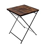 Der Lieferumfang umfasst einen großen Klapptisch aus Metall & Holz