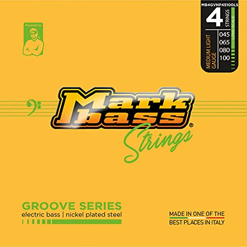 Markbass MB4GVNP45100LS - Jeu 4 cordes Groove Series basse électrique - nickel plated steel - 45-100 Cover