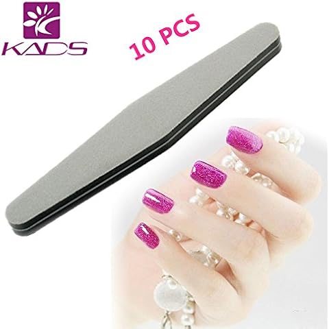 KADS Nail Files 10pcs Sawing 100/180 Buffer Polish Buffer Nail Art Pedicure Block Manicure Sanding Buffer (grey) Cover