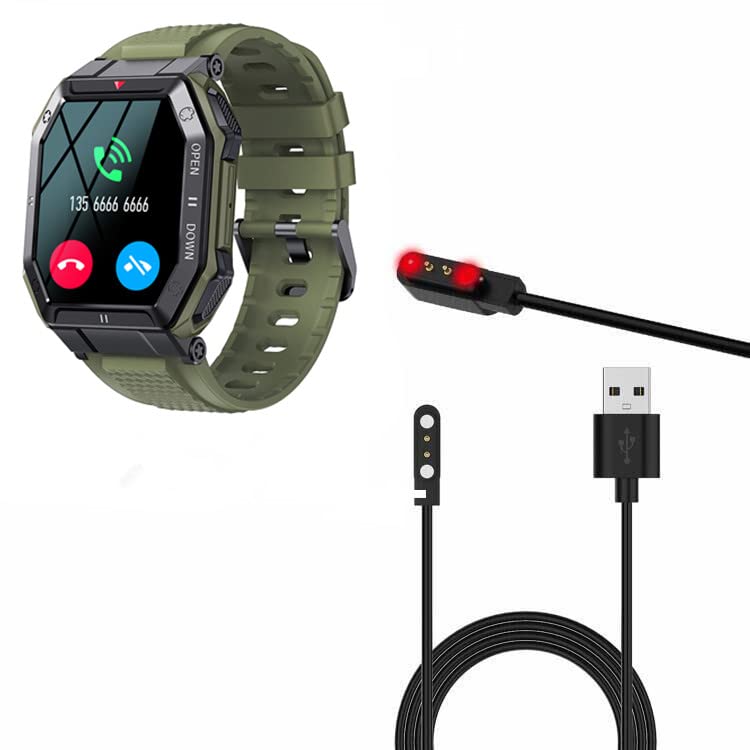 Miniatura 4 de Cable USB para reloj inteligente EIGIIS Bassizo K55, cargador magnético de 2 pines