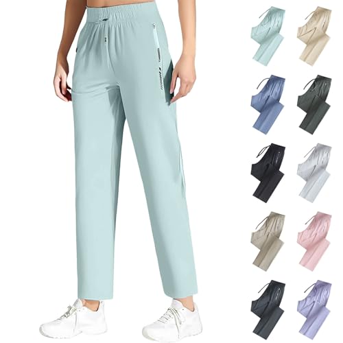 Image of New Sport Ice Silk Pants for Women Over 50,Travel Pants Women, | Casual Ice Silk Quick Drying Comfort