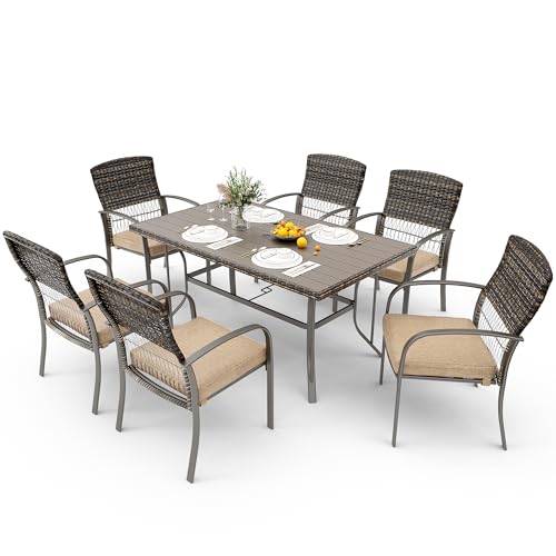 Pamapic 7 Piece Wicker Set