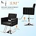 Barber Salon Chair for Barbershop - Load Weight 330 Lbs,Heavy Duty Hydraulic Pump Height Adjustable,360°Swivel with Footrest,Soft Leather with Armrest,Salon Spa,Hair Styling Stylist,Braiding (Black)