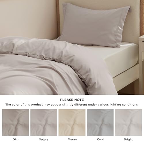 Image of Bedsure Twin /Twin XL Duvet Cover, Soft Double Brushed Bedding Set, Taupe | For Kids & Adults, 68 inchx90 inch Comforter Cover, Hotel Luxury, All Season, Breathable, Easy Care, Lightweight, Zipper Closure