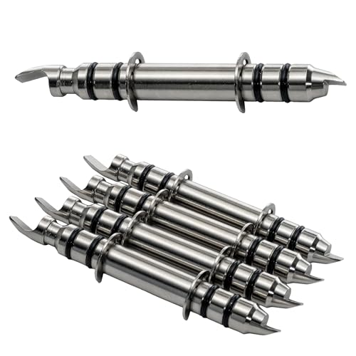 Image of ASWG001 Wheel Clamp Locator Pins, 137mm Dually and Wide-Offset Length, 4-Piece Reversible Set, Nickel-Plated Iron, DIY Wheel Alignment
