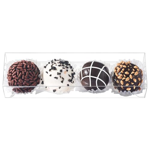 Petites boîtes à truffes transparentes pour embellir vos tables de Noël et fêtes