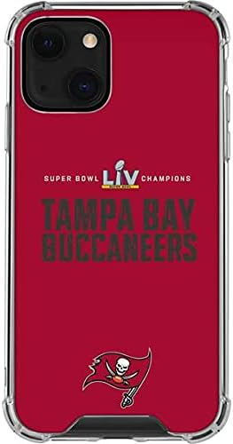 Skinit Clear Phone Case Compatible with iPhone 13 Mini - Officially Licensed NFL Super Bowl LV Champions Tampa Bay Buccaneers Design