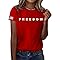 Charlie Kirk Freedom Shirt Freedom Tshirt Unisex Charlie Kirk Crewneck Short Sleeve Letter Print Graphic Tees Shirts (US, Alpha, 3X-Large, Regular, Regular, Red)