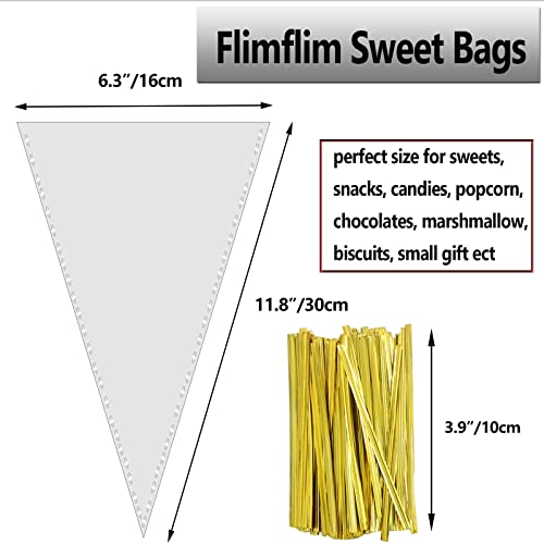 Flimflim Sacchetti Caramelle Trasparenti, 16X30cm