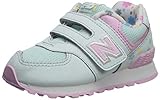 Tbd New Balance Iconic 574 V1, Zapatilla de Deporte con Gancho y Bebé-Niñas, Crystal Sage CR, 18.5 EU