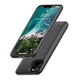Battery Case for iPhone 11 Pro Max, HONTECH iPhone 11 Pro Max Battery Case, 6200mAh Portable Charger Extended Rechargeable Battery Pack Charging Protective Cover 6.5 inch 2019, Balck