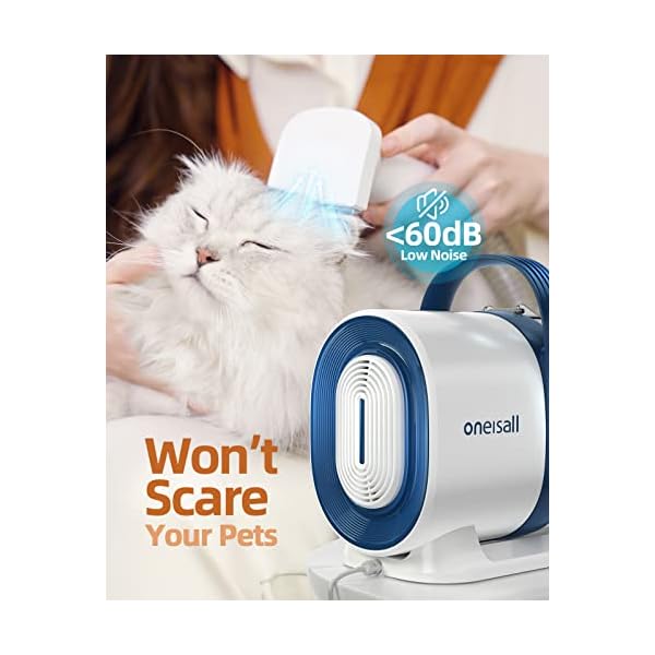 oneisall Dog Grooming Kit, Dog Grooming Clippers, Professional Pet Grooming Vacuum with 7 Pet Grooming Tools for Shedding Thick & Thin Dogs Cats Pet Hair oneisall Dog Grooming Kit, Dog Grooming Clippers, Professional Pet Grooming Vacuum with 7 Pet Grooming Tools for Shedding Thick & Thin Dogs Cats Pet Hair