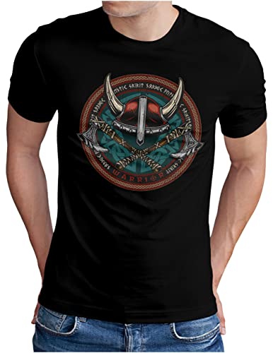 T-shirt viking OM3 Berserker noir grande taille S au 5XL