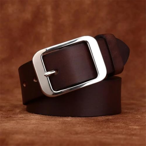 3.8Cm Cowhide Stainless Steel Needle Buckle Casual Jeans Leather Belt Men Strap2
