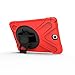 Galaxy Tab A 9.7 Case KIQ Full-Body Shock Proof Hybrid Heavy Duty Armor Protective Case for Samsung Galaxy Tab A 9.7 2015, SM-T550 with Kickstand and Screen Protector (Shield Red)