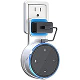 Matone Outlet Wall Mount Hanger Stand for Home Voice Assistants (2nd Generation Only), A Space-Saving Solution for Your Smart Home Speakers Without Messy Wires or Screws - White
