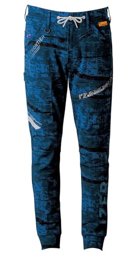 I'Z FRONTIER アイズフロンティア ヘビージャージーカモフラジョガーパンツ オールシーズン用 ラグブルー 5363P 77 M