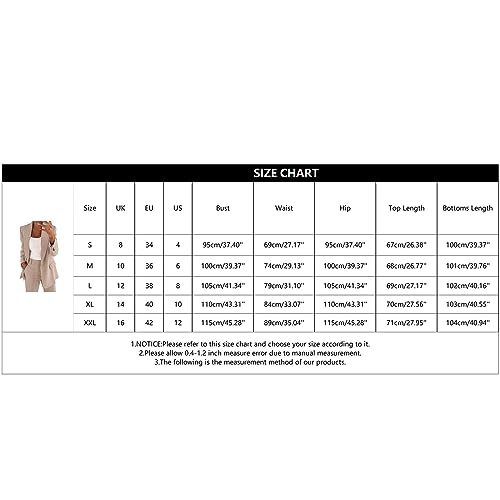 Conjunto de blazer feminino de 2 peças com lapela sólida e calça para negócios casual terno jaqueta