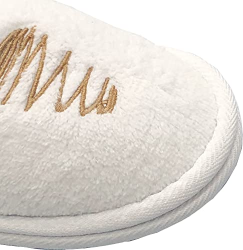 Pantufa Infantil de veludo branco de 22 cm