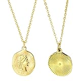 ⇃Estilo único: haga alarde de su estilo único con este collar de monedas conmemorativas de la Reina Isabel II que presenta una forma exquisita e irregular que capta la luz. Perfecto para asistir sin esfuerzo fiestas y diversas ocasiones.