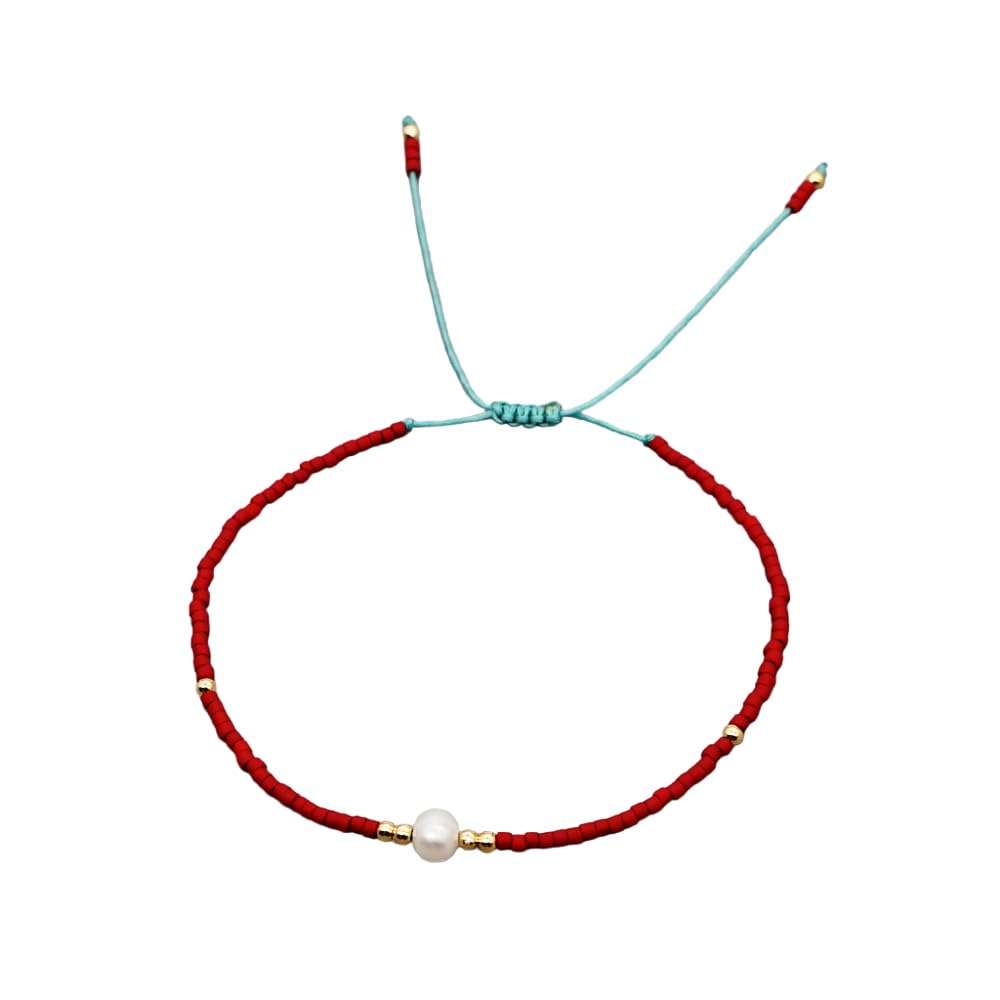 BECAT mizhu Miyuki Glücks Partner Armband Selber Machen Surfer Verstellbare Kettenarmband für Damen Mädchen, Freundschaft Gute Reise Talisman Wunsch Sicherheit Wohlstand Guard Ihre Liebe Geschenk