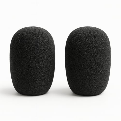 Universal Headset Foam Microphone Windscreens - Mic Covers for Lavalier, BlueParrott B250, B350, Plantronics HW251N, Jabra, VXI - Lux, Passport, Liberation - 2 Pack #GTW 8700-02