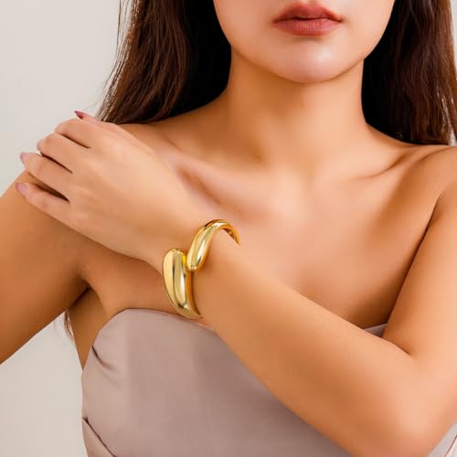 Choice Of All FKW39 Gold Bangles For Women Chunky Gold Cuff Bracelet Gold Bracelets thumb #1