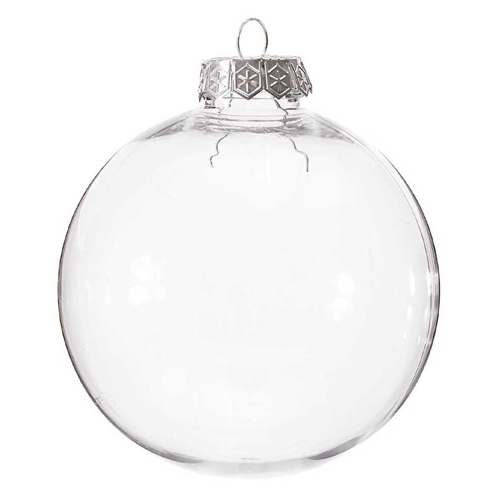 Crafty Capers Gold 10Cm Ball | Plastic Fillable Christmas Bauble | One Part With Removable Cap