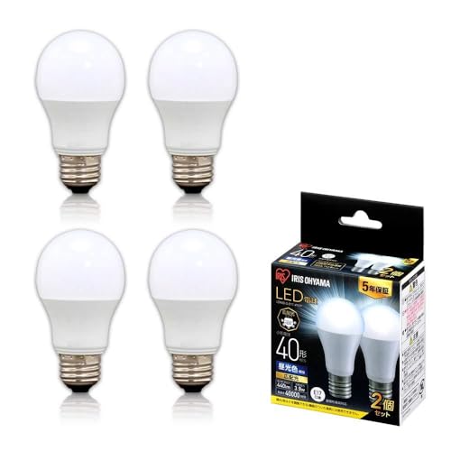 �A�C���X�I�[���} LED�d�� E17 �L�z�� 40�`���� �����F ���[�J�[5�N�ۏ� 2×2�Z�b�g LDA4D-G-E17-4T62P