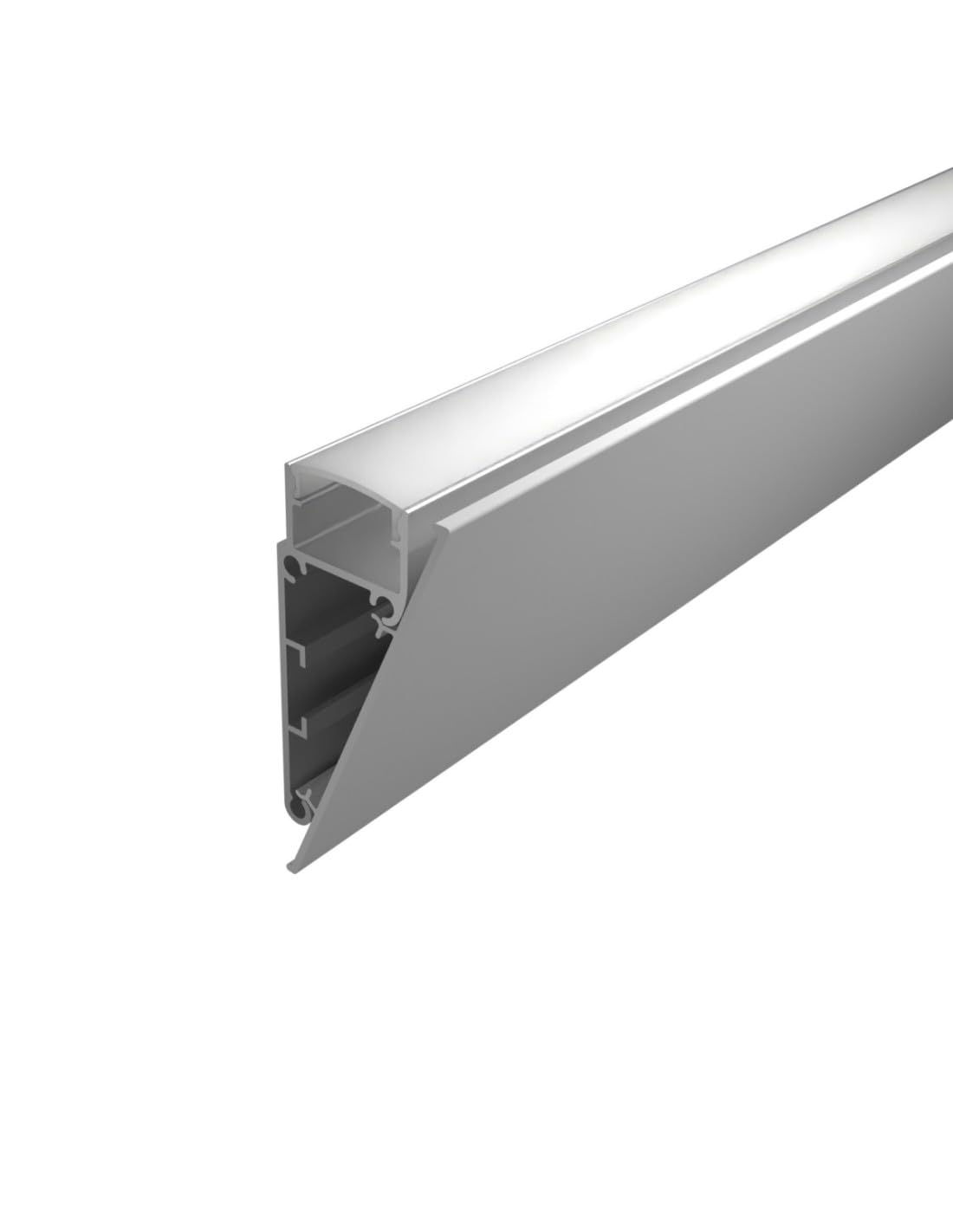 Profilo in Alluminio Giove Bianco 2m a Parete per Strisce LED Cover Opaca