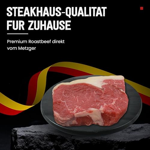 DER PFARÖLLER Wet Aged Rumpsteak – ca. 300 g Roastbeef/Striploin – 3 Wochen gereift – Premium Rindfleisch von der Oberpfälzer Färse – Für Grill, Pfanne & Sous-Vide – Vakuumverpackt (2 x 300 gr.)