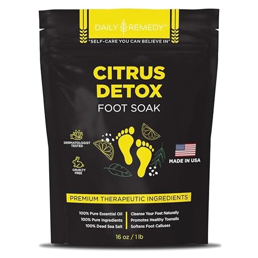 Citrus Detox Foot Soak with Epsom Salt - for Foot Callus, Immune Boost, Damaged Toenail, Athletes Foot, Pedicure and Soothes Tired Aching Feet - Made in USA