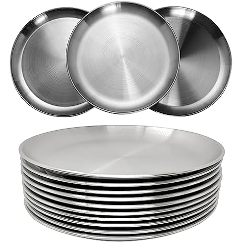 CAMBUY 9-Inch Stainless Steel Plates Set Cover