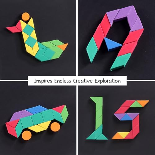 Image of Intelliskills Premium Shape-It Foldable Magnetic Board Puzzle, 150+ Patterns & 44 Foam Shapes, Montessori Educational Toy for Preschoolers for 4+ Years, Portable Puzzle Game for Kids, Birthday Gift