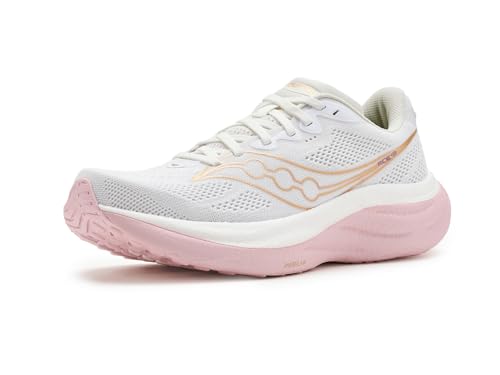 Saucony ���f�B�[�X Ride 19, �z���C�g/�V���N, 11 Wide