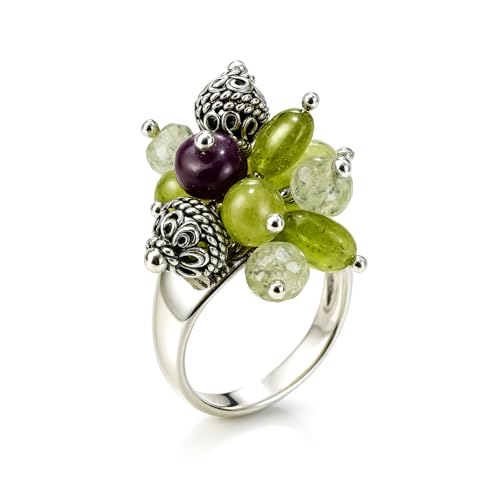 Bague en tourmaline véritable et argent, le cadeau de mode idéal