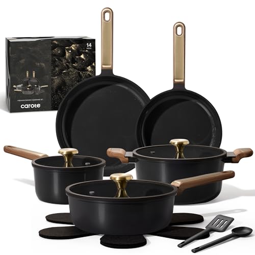 CAROTE 14pcs Non Toxic Pots Set