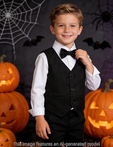 Image of A&J DESIGN Toddler Boys Formal Clothes Suspender Outfit Dress Suit 12M - 6Y