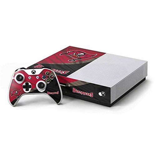 Skinit Decal Gaming Skin Compatible with Xbox One S Console and Controller Bundle - Officially Licensed NFL Tampa Bay Buccaneers Design
