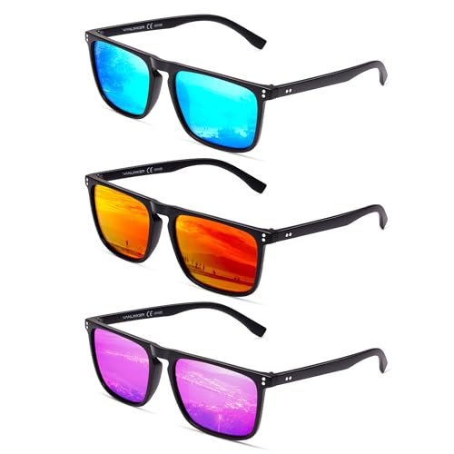 Image of VANLINKER Polarized Square Sunglasses for Men Women Dark Shades with UV Protection for Driving VL9748