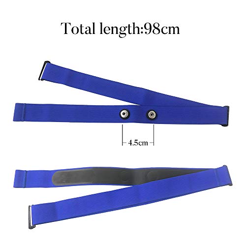 TAOPE Elastischer Sport Herzfrequenzmesser, Verstellbarer Brustgurt, Gürtelriemen, CooSpo Original HRM Belt - Navy blau